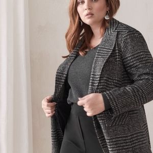 Jacquard Glen Plaid Blazer - Addition Elle size 20